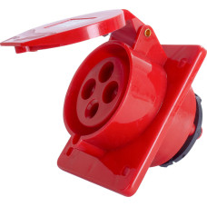 Силовая розетка 3P+PE 32А 380В встраиваемая IP44 красная [p012013] E.NEXT e.socket.pro.4.32.wall
