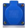 Силовая розетка 2P+PE 16А 230В стационарная IP44 синяя [A0080040001] ГС (113) АСКО