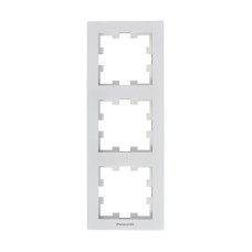 Рамка трехместная вертикальная Karre Plus 55 ABS белая [WDTF08132WH-UA1] Panasonic