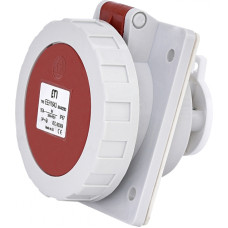 Силовая розетка 3P+PE 16А 400В встраиваемая IP67 красная [4482083] EEH-1643 ETI
