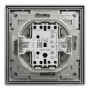 Выключатель одноклавишный IP44 Asfora с рамкой самозажимной ABS алюминий [EPH0100261] Шнейдер Электрик