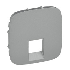Накладка Rj11/Rj45 розетки Valena Allure алюминий [755417] Legrand