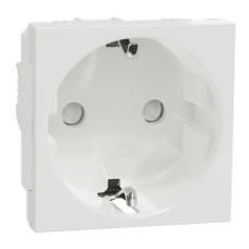 Розетка с з/к и шторками 16А Белый 45х45х50mm PC [NU303718] Unica New Schneider Electric
