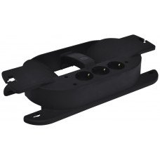Колодка 3 гнезда с катушкой 16А 2P+PE каучук IP20 черная [4481012] ERS-3HC ETI