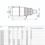 Силова вилка 3P+N+PE 16А 380В переносна IP44 червона [PSR02-016-5-U] ЗСІ-015 UEC