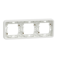 Рамка трехместная горизонтальная IP55 белая [MUR39109] PC Mureva Styl Schneider Electric