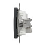 Концевая TV розетка 4 дБ черная [SDD114471] ABS-UV Sedna Design&Element Шнейдер Электрик