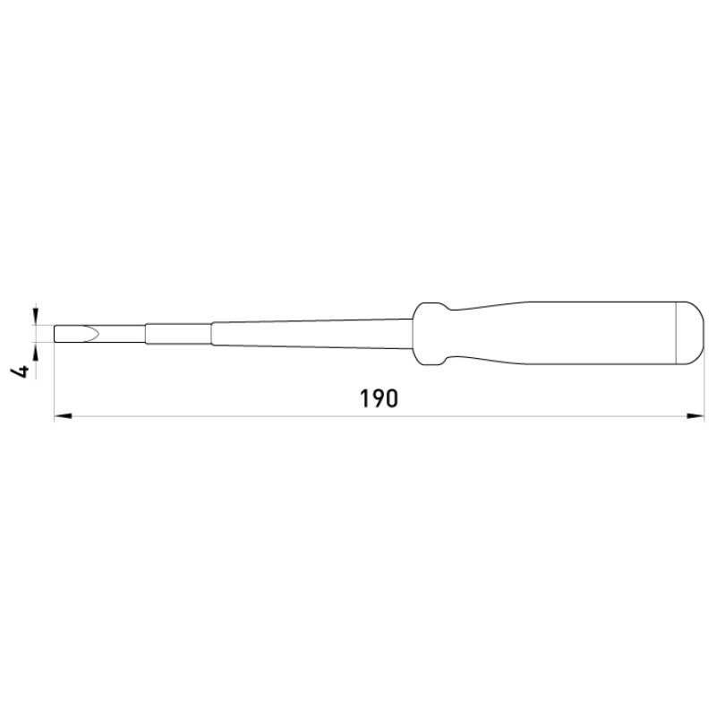 Викрутка-індикатор 4x190мм прямий SL 100-500V AC [t001104] e.tool.test04 E.NEXT