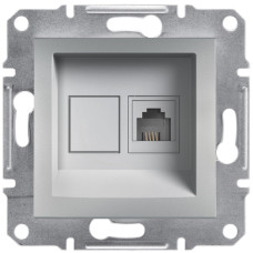 Розетка телефонна RJ11 Asfora алюминий ABS [EPH4100161] Шнейдер Электрик