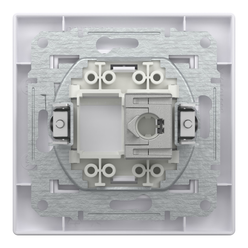 Розетка компьютерная с рамкой RJ45 STP кат.5Е Asfora белая ABS [EPH5000121] Шнейдер Электрик