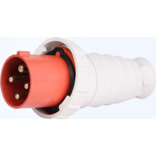Силовая вилка 3P+PE 63А 380В переносная IP67 красная [p011006] E.NEXT e.plug.pro.4.63