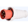 Силовая вилка 3P+PE 63А 380В переносная IP67 красная [p011006] E.NEXT e.plug.pro.4.63