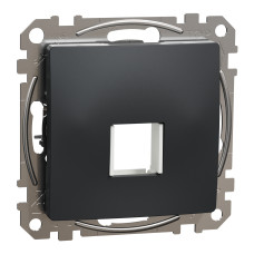 Центральная плата для одинарного разъема Keystone черный 73х73х35mm ABS-UV [SDD114421] Sedna Design & Elements Schneider Electric
