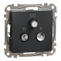 Розетка R/TV/SAT конечная 4дБ черный 73х73х41mm ABS-UV [SDD114481] Sedna Design & Elements Schneider Electric
