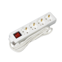 Удлинитель с выключателем 1,5м 4 гнезда 2Р+PЕ IP20 [WYP10-16-04-01-GS-17-U] STANDART UEC