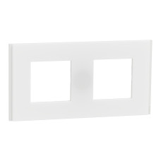 Рамка 2-постовая 85x163x10,25mm матовый белый [NU600479] PC Unica Deco Signature Шнейдер Електрік