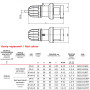 Силова вилка 3P+N+PE 32А 400В переносна IP44 [DIS2133237] Quadro ДКС