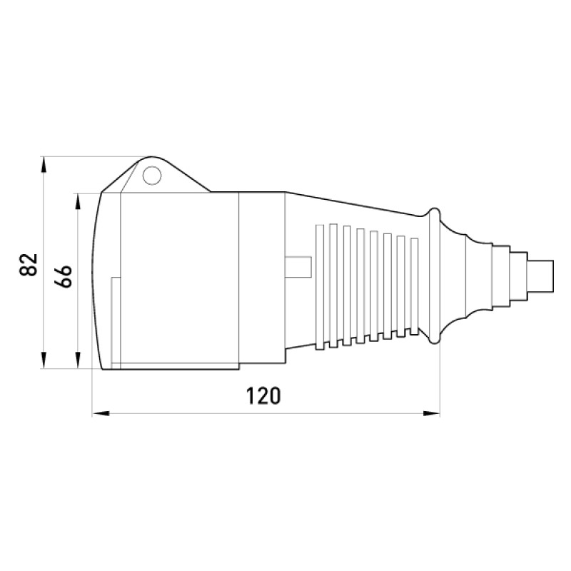 Силовая розетка 3P+N+PE 16А 400В переносная IP44 красная [2622-326] E.NEXT