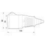 Силовая розетка 3P+N+PE 16А 400В переносная IP44 красная [2622-326] E.NEXT