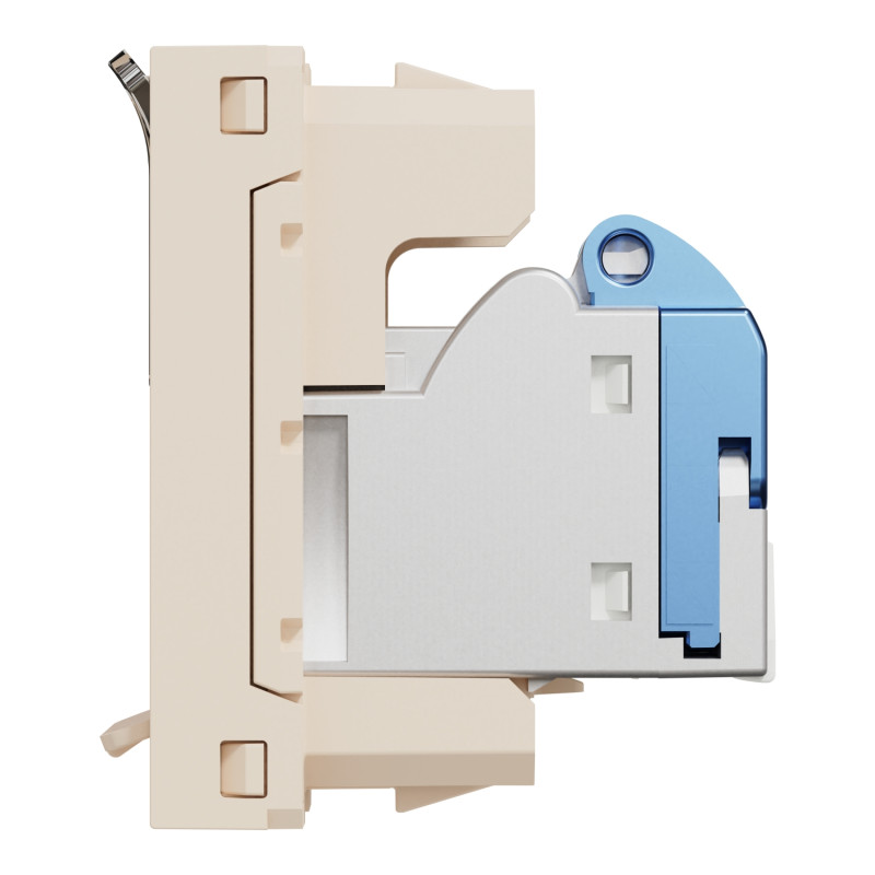 Розетка компьютерная RJ45 категория 6STP 1 модуль бежевая [NU341644] ABS-UV Unica New Шнейдер Электрик