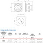 Силова вилка 2P+PE 32А 230В вбудована IP67 основа 75х75мм [DIS2483293] Quadro ДКС