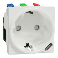 Розетка с USB тип C 10,5Вт с заземлением IP20 белая [NU301718] Unica New Schneider Electric