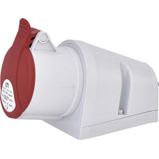 Силовая розетка 3P+N+PE 32А 400В встраиваемая IP44 красная [4482039] EZ-3253 ETI