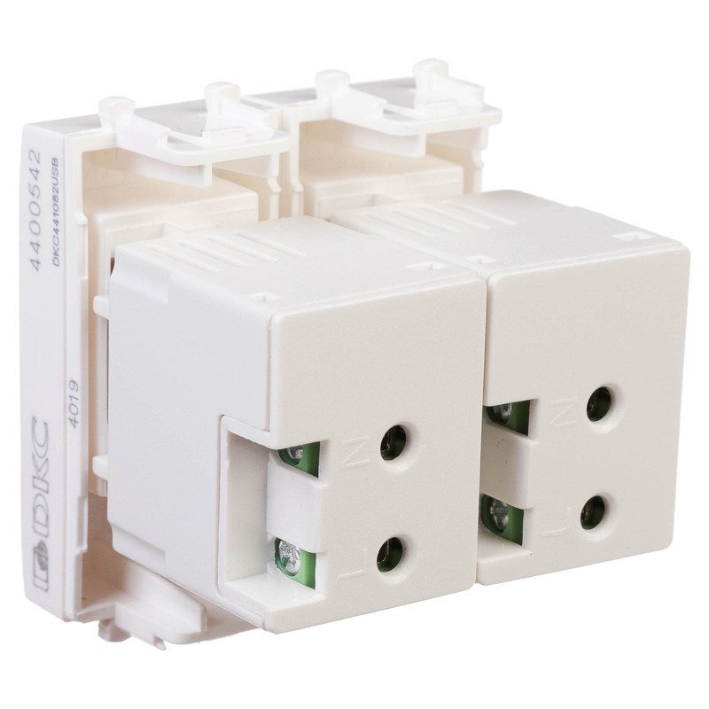 USB Розетка 2,1А 5В 2 модуля білий [4400542] ДКС Avanti