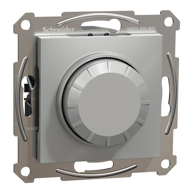 Поворотный LED диммер RC 3-370Вт ASFORA 83x83x47mm алюминий [EPH6800161] Schneider Electric