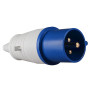 Силовая вилка 2P+PE 16А 230В переносная IP44 синяя [A0080010001] ВП (013) АСКО