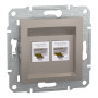 Розетка компьютерная RJ45 UTP кат.5Е Asfora бронза ABS [EPH4400169] Шнейдер Электрик