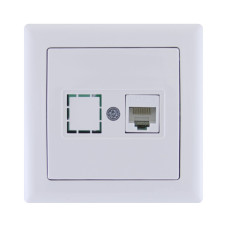 Розетка компьютерная RJ45 белый [EKB10-K01-01] УЕК BOLERO РК01-00-0-ББ