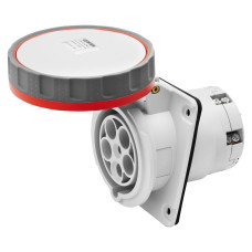 Силовая розетка 3P+N+E 63А 400В встраиваемая IP67 красная [GW63254H] IEC 309 HP GEWISS