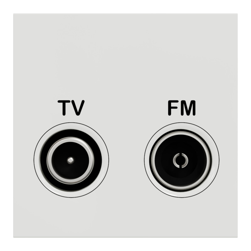 Розетка TV R конечная Белый 45х45х28mm ABS-UV [NU345218] Unica New Schneider Electric