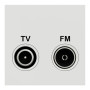 Розетка TV R конечная Белый 45х45х28mm ABS-UV [NU345218] Unica New Schneider Electric