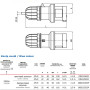 Силова вилка 2P+PE 16А 230В переносна IP44 [DIS2131633] Quadro ДКС