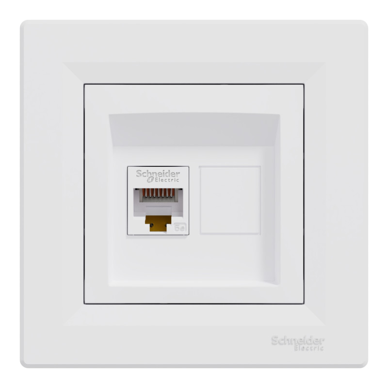 Розетка комп'ютерна з RJ45 UTP кат.5Е Asfora біла ABS [EPH4300121] Шнейдер Електрік