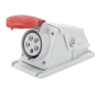 Силовая розетка 3P+N+T 16А 400В стационарная IP44 красная [GW62482] IEC 309 HP GEWISS