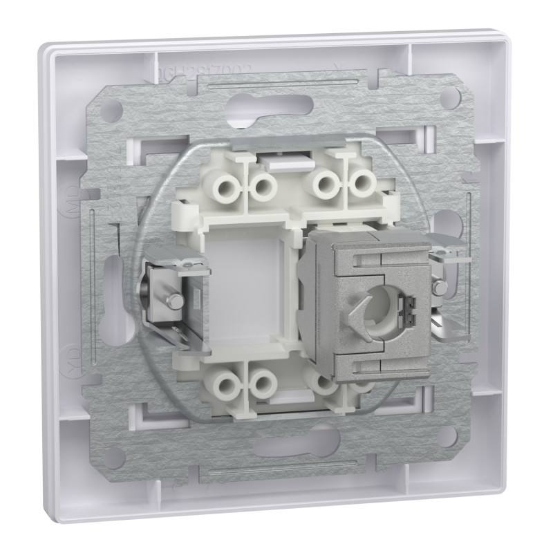 Розетка компьютерная с рамкой RJ45 STP кат.5Е Asfora белая ABS [EPH5000121] Шнейдер Электрик