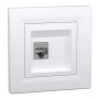 Розетка компьютерная с рамкой RJ45 STP кат.5Е Asfora белая ABS [EPH5000121] Шнейдер Электрик