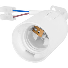 Патрон E27 подвесной со шнуром 15см 78х37mm пластик белый [s9100057] e.lamp socket pendant..E27.pl.white E.NEXT