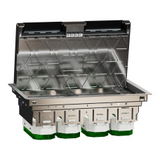 Лючок напольный 12 модулей 224x82x345мм металл [INS52127] Unica System+ Schneider Electric