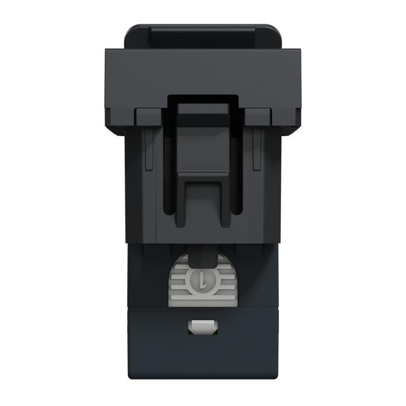 Розетка компьютерная RJ45 категория 6STP 1 модуль антрацит [NU341654] ABS-UV Unica New Шнейдер Электрик