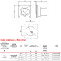 Силовая вилка 3P+N+PE 32А 400В встраиваемая IP44 основа 75х75мм [DIS2433297] Quadro ДКС