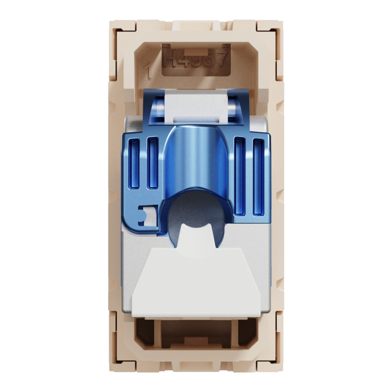 Розетка компьютерная RJ45 категория 6STP 1 модуль бежевая [NU341644] ABS-UV Unica New Шнейдер Электрик