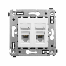 Розетка двойная компьютерная RJ45 категория 5е белый [4400464] ДКС Avanti