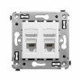 Розетка подвійна комп'ютерна RJ45 категорія 5е білий [4400464] ДКС Avanti