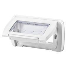 Панель герметична 4 модуля 153x87,8x21,4мм IP55 белый [GW22461] 27 Combi Gewiss