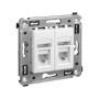 Розетка подвійна комп'ютерна RJ45 категорія 5е білий [4400464] ДКС Avanti