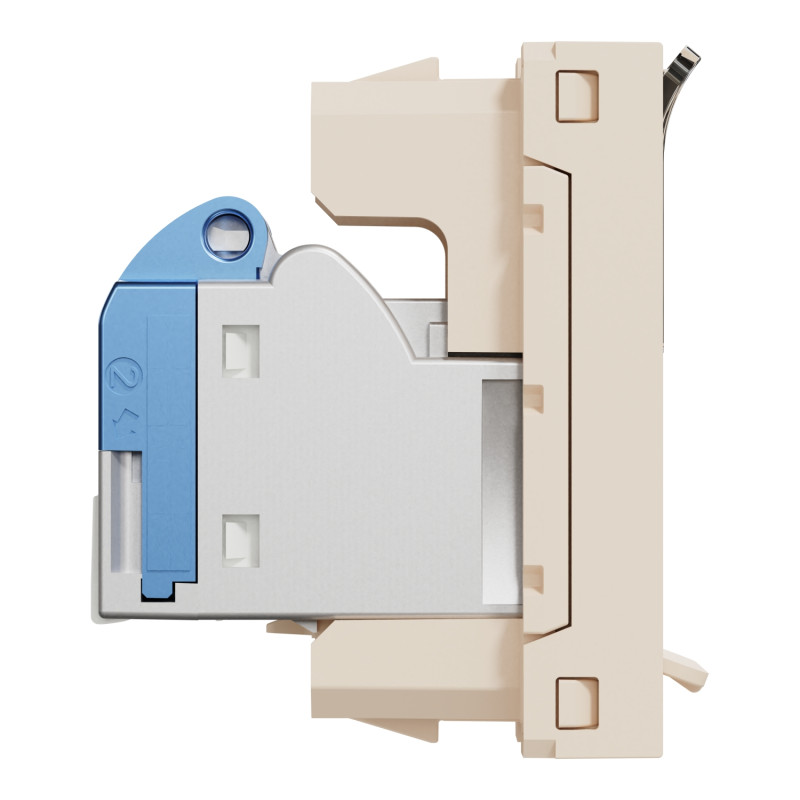 Розетка компьютерная RJ45 категория 6STP 1 модуль бежевая [NU341644] ABS-UV Unica New Шнейдер Электрик